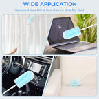 Disposable Duster Refills 8-Pack with Extendable Handle, 360° Electrostatic Dusting Tool, Adjustable Angle for Ceiling/Fan/Furniture Cleaning (Compatible with Multi-Brand Heads)