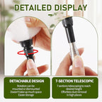 Extendable Lambswool Duster 25-64" Retractable Telescopic Handle Removable Head Multi-Surface Cleaning Tool for Ceiling Fans, Windows, High Walls, and Hard-to-Reach Areas (2pcs)