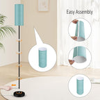 BoostArea Floor Lamps for Living Room, Modern Green Floor Lamp, LED Corner Floor Lamp with Linen LampShade, Standing Lamp for Bedroom/Office/Study Room/Farmhouse(Bulb Not Included)