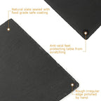 3PCS 12x12 Inch Large Slate Cheese Board with 3PCS Soapstone Chalks, Black Charcuterie Cutting Board Plates, Natural Stone Gourmet Serving Platter Tray for Cheese Sushi Pastry Bread Snack Meat Pastry