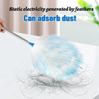5PCS Extendable Lambswool Duster with 35-55 Inch Adjustable Aluminum Handle,Feather Duster Static Electricity Dust Adsorption, Reusable Cleaning Tool for Home, Car, Office, Ceiling, Furniture