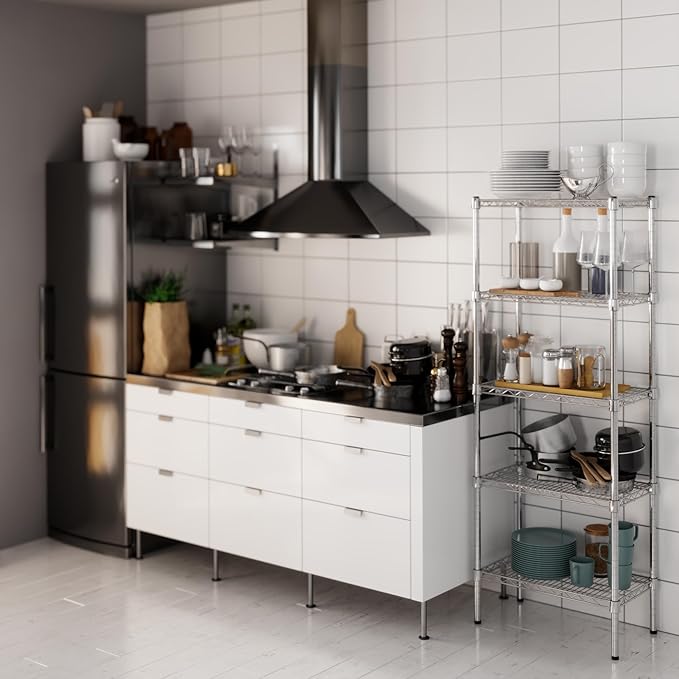 14" Deep x 24" Wide x 64" Height Wire Shelving Kit | 5-Tier | NSF Commercial Storage Rack Unit