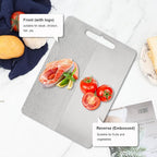 100% Pure Titanium Cutting Boards for Kitchen,2-in-1 Smooth Side & Textured Side For Cutting Meats, Double-sided Titanium Cutting Board Fruits And Vegetables, for Kitchen Outdoor Holiday Gifts(12x9)