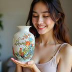 MTME Porcelain Figurines, Jingdezhen Decorative Flower vase, Melon Sr. Home Decor, Wedding Gifts, Aesthetic Sculpture Home décor (Rooster)