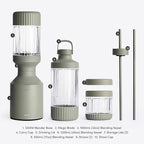 Beast Mega 1200 Plus | Premium Countertop Blender | Smoothies, Shakes, Sauces, Dips, Soups | Blends Ice and Frozen Fruit | XL Vessel | With Extra Vessels, Straw System | 1200W | (Sage, 120V)