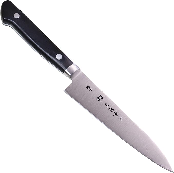 Kagayaki CarboNext Japanese Chef’s Knife, KC-1ES Professional Petty Knife, High Carbon Tool Steel Pro Kitchen Knife with Ergonomic Pakka Wood Handle, 4.7 inch