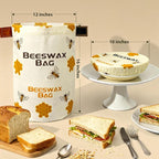 OHIYO Beeswax Bread Bags for Homemade & Reusable Bowl Cover for Proofing, Elastic Sourdough Bowl Cover, Bread Baker Set