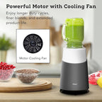 Tribest PB-430GY-A Personal Blender II, Mason Jar Ready Personal Blender with Mason Jar Mug, Gray
