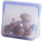 Stasher Premium Silicone Reusable Food Storage Stand-Up Mid Bag, Lavender, Microwave, Sous Vide, Dishwasher, Oven and Freezer Safe, BPA Free, Leak-free, Eco-friendly, 56 Oz