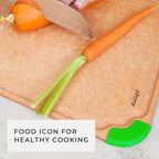 Elihome Cutting Wise 9pcs Cutting Board & Kitchen Knife Set, Color-Code Cutting Board Set with Food Icons, Non-Slip Feet, Juice Grooves, Dishwasher Safe (5PCS Knife Set + 4PCS Cutting Board Set)