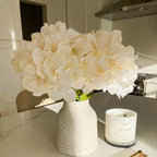 hjn White Vase for Flowers Ceramic Vase for Decor, Modern Decorative Vase, Vases for Your Kitchen/Office/Living Room/Bookshelf/Mantel - White Texture(Small)
