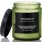 M&SENSE Magnolia Jasmine Scented Candle, 7.05oz 50 Hours Long Lasting Clean Non Toxic All Natural Soy Wax Candle for Relaxing & Stress Relief, 2 Wick Spring Fragrance Gifts for Home Decor