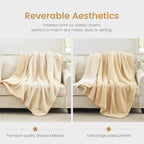 Cozy Bliss Luxury Sherpa Throw Blanket for Couch, Premium Reversible Plush Thick Throw, Warm Cozy Soft Blanket for Home and Gifts (Mottled Beige, 60" x 80")