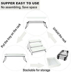 Extra Large 3 Tier Serving Tray Set, 24x22x9.7 inch Cupcake Fruit Cookie Dessert Table Display Stands Melamine Tiered Platters Food Trays for Party Buffet Entertaining, White