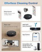 ECOVACS DEEBOT T50 PRO Omni Robot Vacuum and Mop, 3.19” Ultra-Slim, 15,000Pa Suction, ZeroTangle 2.0, TruEdge Edge Cleaning, AIVI 3D Obstacle Avoidance, Auto Mop Wash & Dry, Self-Emptying