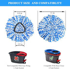 [5 Pack]Mop Heads Replacements, Spin Mop Replacement Head Deep Cleaning Machine Washable and Easy Replace,Spin Mop Refill Replacement Head 100% Microfiber,Mop Head Compatible with RinseClea