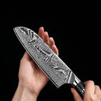 Wakoli NIT Santoku Knife – 7.1-Inch Professional Damascus Kitchen Knife | 67-Layer VG10 Core Steel Blade | Ergonomic G10 Handle | High-Performance Japanese-Style Chef’s Knife in Gift Box