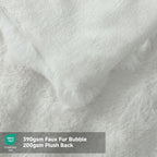 Heated Blanket Electric Throw- 50"x60" Soft Thick Bubble Electric Blanket for Sofa with 5 Heat Levels & 4 Hours Auto-Off Overheat Protection, Warm Cozy Gifts, Cream