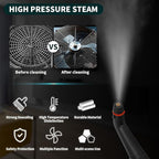Steam Cleaner,Heavy Duty Steamer for Cleaning,Multipurpose Neat Canister Steamer with 21 Accessories,5 Minutes Fast Heating,Rolling Cleaning Machine for Carpet, Floors, Windows,Mirrors,Glass and Cars