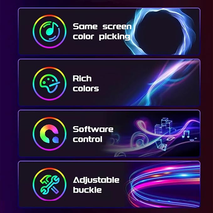 Monitor Light RGB Backlight with Software & Buttons Controls, Dual Light Bar Gaming Office Desk Lamp 15 Modes Dimmable 3 Color Temperature Adjustable No Glare Desk Lamp for Home Office Gaming