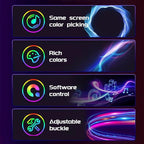 Monitor Light RGB Backlight with Software & Buttons Controls, Dual Light Bar Gaming Office Desk Lamp 15 Modes Dimmable 3 Color Temperature Adjustable No Glare Desk Lamp for Home Office Gaming