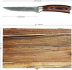 Wakoli EDIB 4-Piece Steak Knife Set – Dining Knives | Genuine Damascus Steel Blades with VG10 Core | Ergonomic Pakkawood Handles | Premium Steak Cutlery in Wooden Gift Box