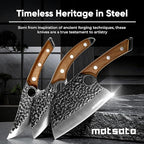 Matsato Knife Set 3-Piece Kitchen Knives, Cooking Chef Knife Set, Cleaver, Kitchen And Chef Cutting and Chopping Knives Sets Juego De Cuchillos Para Cocina