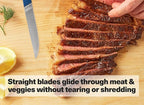 Misen ACUTO Straight-Edge 4-Piece Steak Knife Set - Precision Forged Full Tang Blades, Ergonomic POM Handles, Long-Lasting Sharpness, Easy to Maintain - For Professionals and Home Cooks - Black