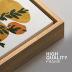 SIGNFORD Framed Canvas Print Wall Art Set Mid-Century Forest Fern Leaf Collage Abstract Shapes Illustration Modern Art Decorative Nordic Nature for Living Room, Bedroom, Office - 24"x36"x2 Natural