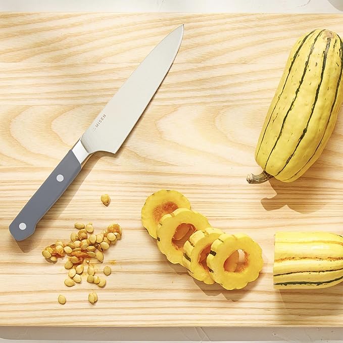 Misen 6.8" Chef Knife – High Carbon Japanese AUS-10 Stainless Steel – Hybrid German & Japanese Blade – Precision Kitchen Knife for Professionals & Home Cooks – Ultimate Cutting Performance - Gray