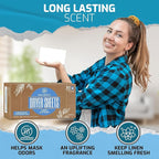 Dryer Sheets, 80 Bulk Loads - Laundry Fabric Softener Strips to Guard Against Static - Non Toxic for Sensitive Skin - Zero Waste and Plastic Free - Lightly Scented with Wrinkle Release Technology