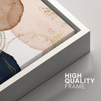 SIGNFORD Framed Wall Art Print Set Pastel Watercolor Vibrant Circle Collage Abstract Shapes Illustrations Modern Minimalist Relax/Calm Multicolor for Living Room, Bedroom, Office - 24"x36"x2 White