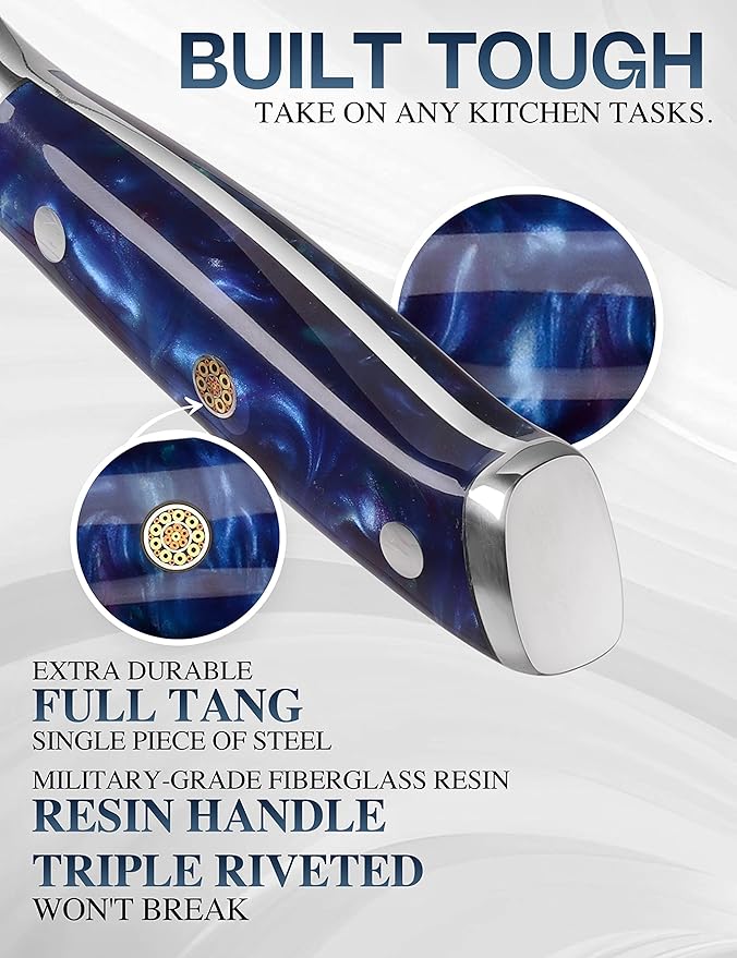 WILDMOK Serrated Bread Knife, 8 inch 67-Layer Damascus Steel Bread Knife, Ergonomic Strong durable resin handle with Luxury Gift Box