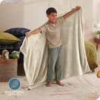 Bare Home Fleece Blanket - Kid Size - Ultra-Soft Lightweight for Bed, Sofa, and Couch - Luxury Microplush - Cozy Warm Blanket (Kid, Oyster)