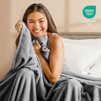 Bare Home Fleece Blanket - Twin/Twin Extra Long - Ultra-Soft Lightweight for Bed, Sofa, and Couch - Luxury Microplush - Cozy Warm Blanket (Twin/Twin XL, Grey)