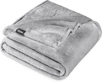 Bare Home Fleece Blanket - Twin/Twin Extra Long - Ultra-Soft Lightweight for Bed, Sofa, and Couch - Luxury Microplush - Cozy Warm Blanket (Twin/Twin XL, Light Grey)