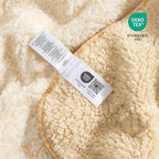 Cozy Bliss Luxury Sherpa Throw Blanket for Couch, Premium Reversible Plush Thick Throw, Warm Cozy Soft Blanket for Home and Gifts (Mottled Beige, 60" x 80")