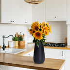 D'vine Dev 12 Inch Raven Grain Elegant Oval Ceramic Vase for Flowers, Home Décor Vase with Design Box, VS-LD-C-3