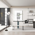 Pedestal Fan for Bedroom, Floor Lamp with Fan RGB 18w/1500lm, 3-Speed Stand Fan Stepless Adjustable 3000K-6000K Color and Dimmer, Remote and Button Control, Adjustable Gooseneck Gloor Lamp (Black)