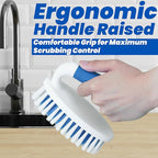 PHYEX Scrub Brush, 2 Size Household Cleaning Brushes with Stiff Bristles, Scrubbing Brush for Carpet, Shower, Bathtub, Kitchen, Pool Tile, Bathroom Scrubber