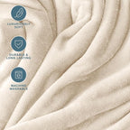 Bare Home Fleece Blanket - King Size - Ultra-Soft Lightweight for Bed, Sofa, and Couch - Luxury Microplush - Cozy Warm Blanket (King, Vanilla)
