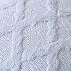 Set of 2 Soft Moroccan Throw Pillow Covers 16x16 Inch Plush Boho Decorative Pillow Cover Accent Cushion Case for Couch Sofa Bed, Grey