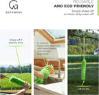 Extendable Microfiber Feather Duster, Feather Dusters for Cleaning, Ceiling Fan Dust and Cobweb Cleaner - Electrostatic Bendable Head - up to 100 Inch