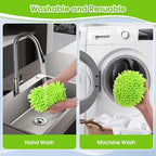 4 Pcs Spin Mop Heads Replacements & 1 Base Set for Ocedar Rinseclean 2-Tank System,Machine Washable Chenille Mop Replacement,Easy Cleaning for Bathroom,Kitchen,Tub