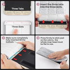 JOYMOOP Flat Mop, Microfiber Mops for Floor Cleaning and Wall Cleaner, 50" Mop with 13" Flat Head with a Microfiber Mop Pad - Beige & Blush Brown