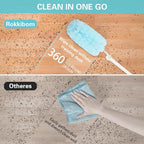 360° Duster Refills Kit for Swiffer Duster, 25 Pack & 1 Handle, Multi-Surface Dusters with 4X Microfibers. Efficient Duster Kit for Cleaning Pet Hair, Home, Office, Blinds, Furniture and More