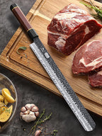 HOSHANHO 12 Inch Brisket Slicing Knife, Japanese Carving Knife for Meat Cutting and BBQ, Hand Forged Razor Sharp Slicing Knives with Ergonomic Octagonal Handle