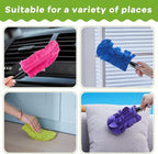 Zubebe 40 Pcs Duster Refill Reusable Fleece Duster Refills Feather Flat Dusters Multi Surface Washable Cleaning Pads Tools for Home, Blinds, Car, Pet, Furniture, Fans (Dark Color)