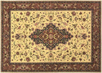 Topllen Washable Area Rug - 5'x7' Boho Living Room Rug, Non-Slip Soft Rugs Indoor for Bedroom Dining Room Office, Vintage Throw Large Carpet Stain Resistance (Red, 5x7ft)