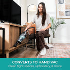 Kenmore 200 Series DS2010 Cordless Stick Vacuum Lightweight Cleaner 2-Speed Power Suction LED Headlight 2-in-1 Handheld for Hardwood Floor, Carpet & Pet Hair